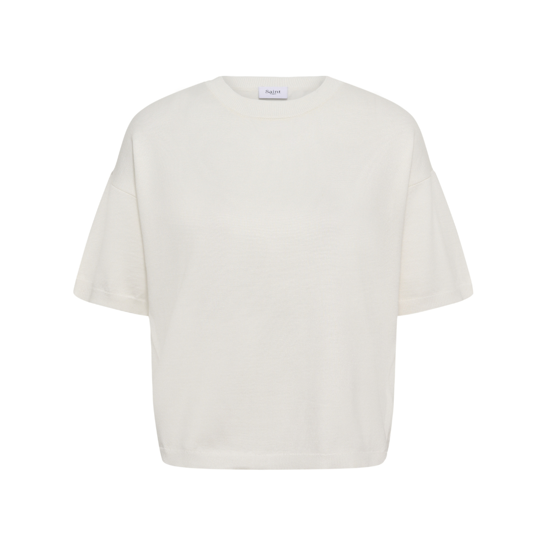 Saint Tropez Mila  SS Boxy Pullover Ice 30515337