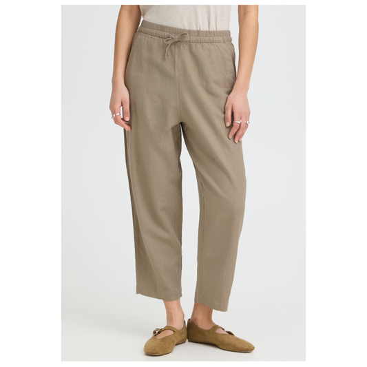Ichi Linno Barrel Pants Timber Wolf 20122912