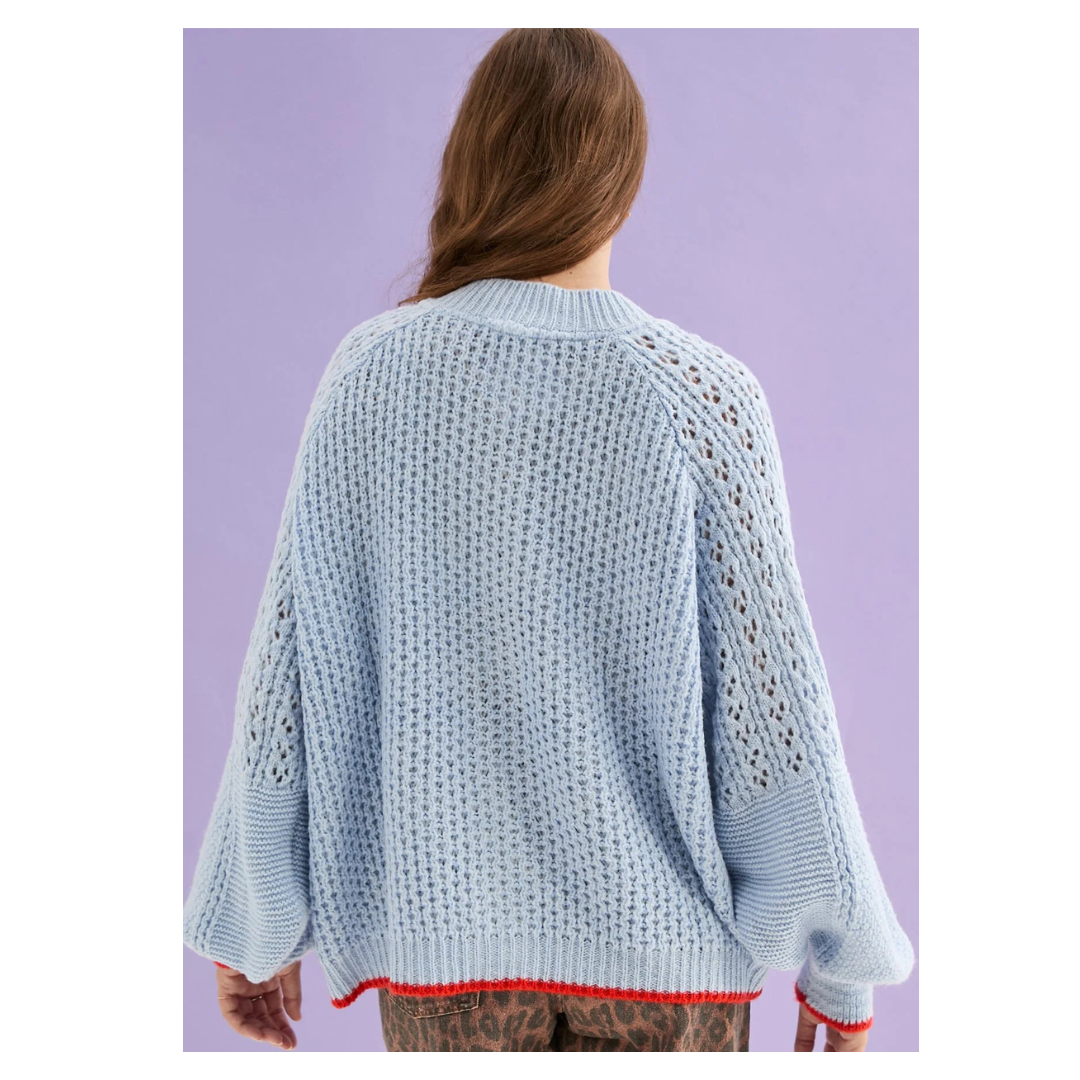 Cara and the Sky Briget Cardigan Blue