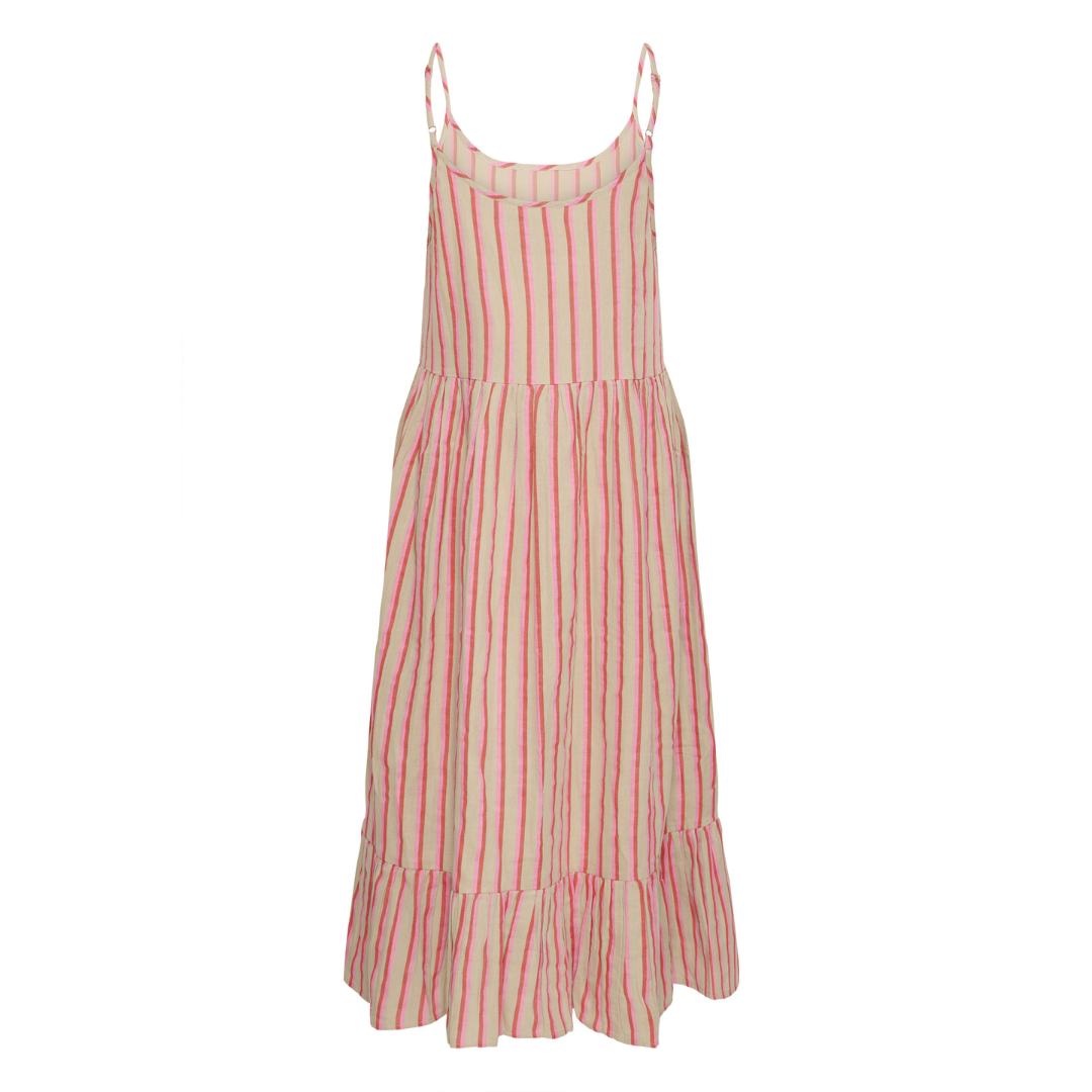 Ichi Foxa Midi Dress Azalea Stripe 20126027