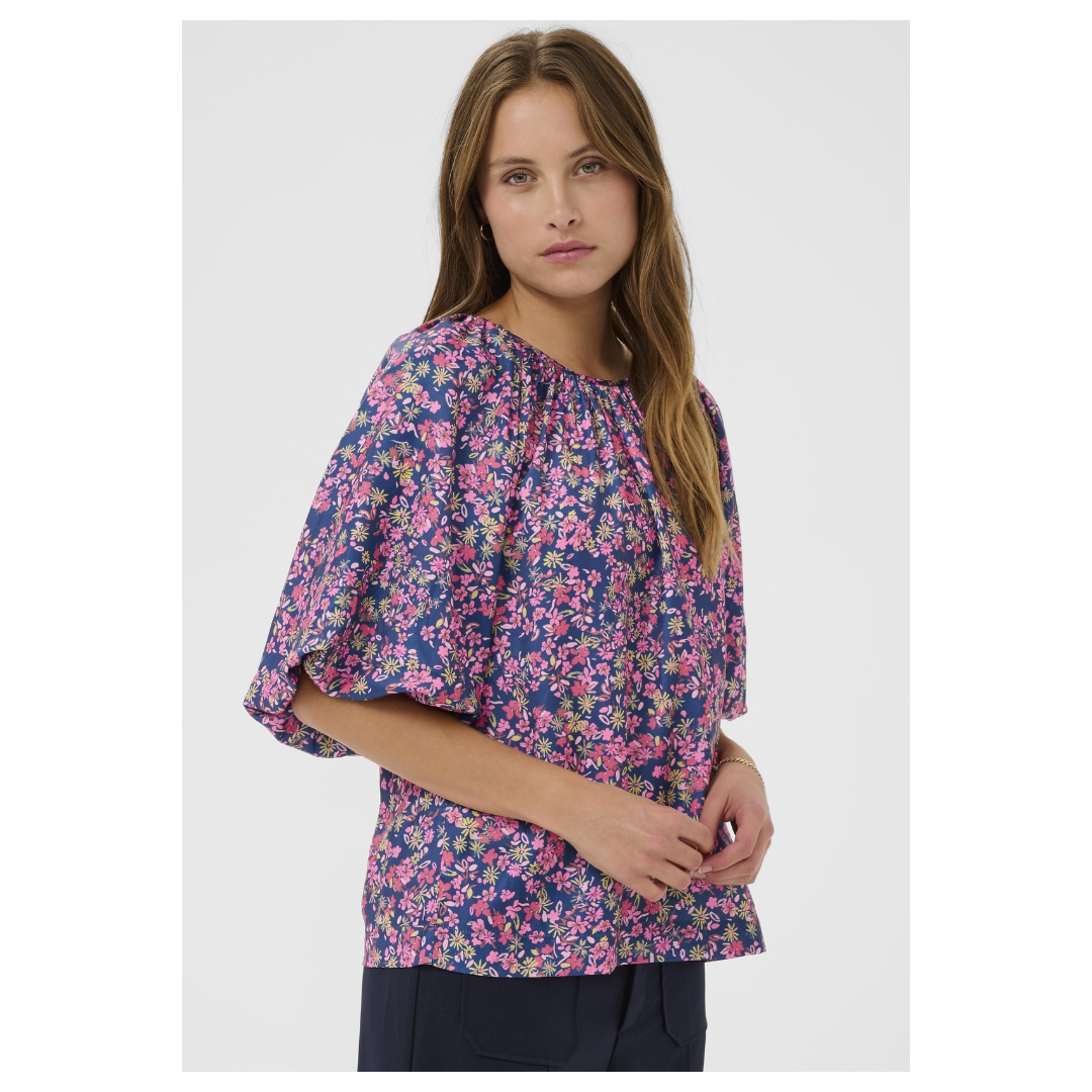Saint Tropez Onneli Blouse Navy Peony Blooms 30514749