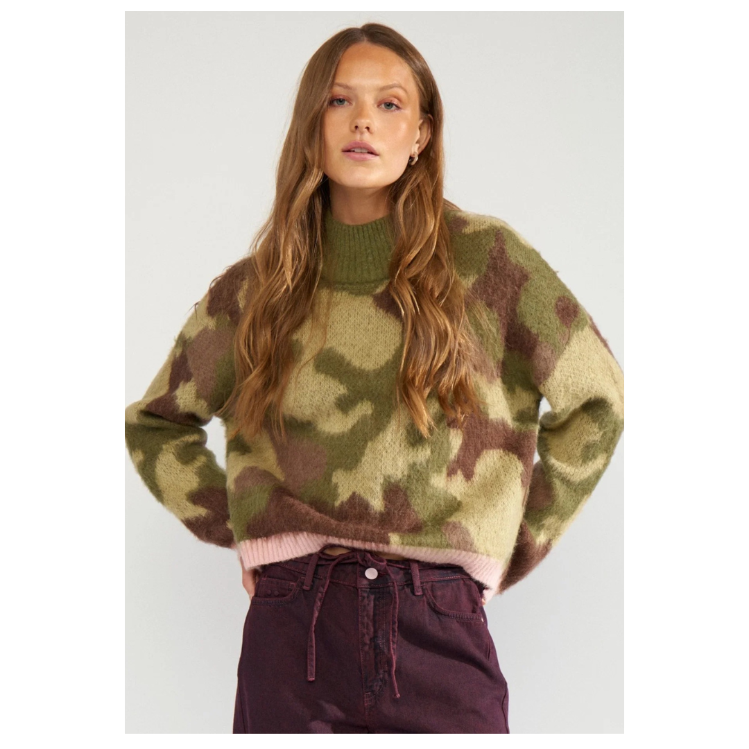 Numph Nucamu Pullover Calla Green 707195