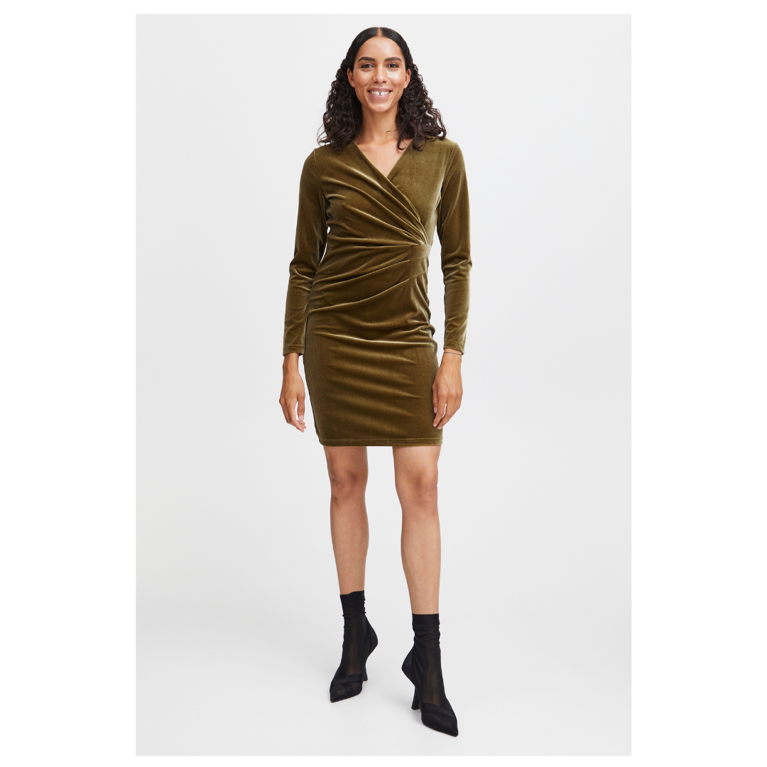B Young Perlina Dress Military Olive 20819278