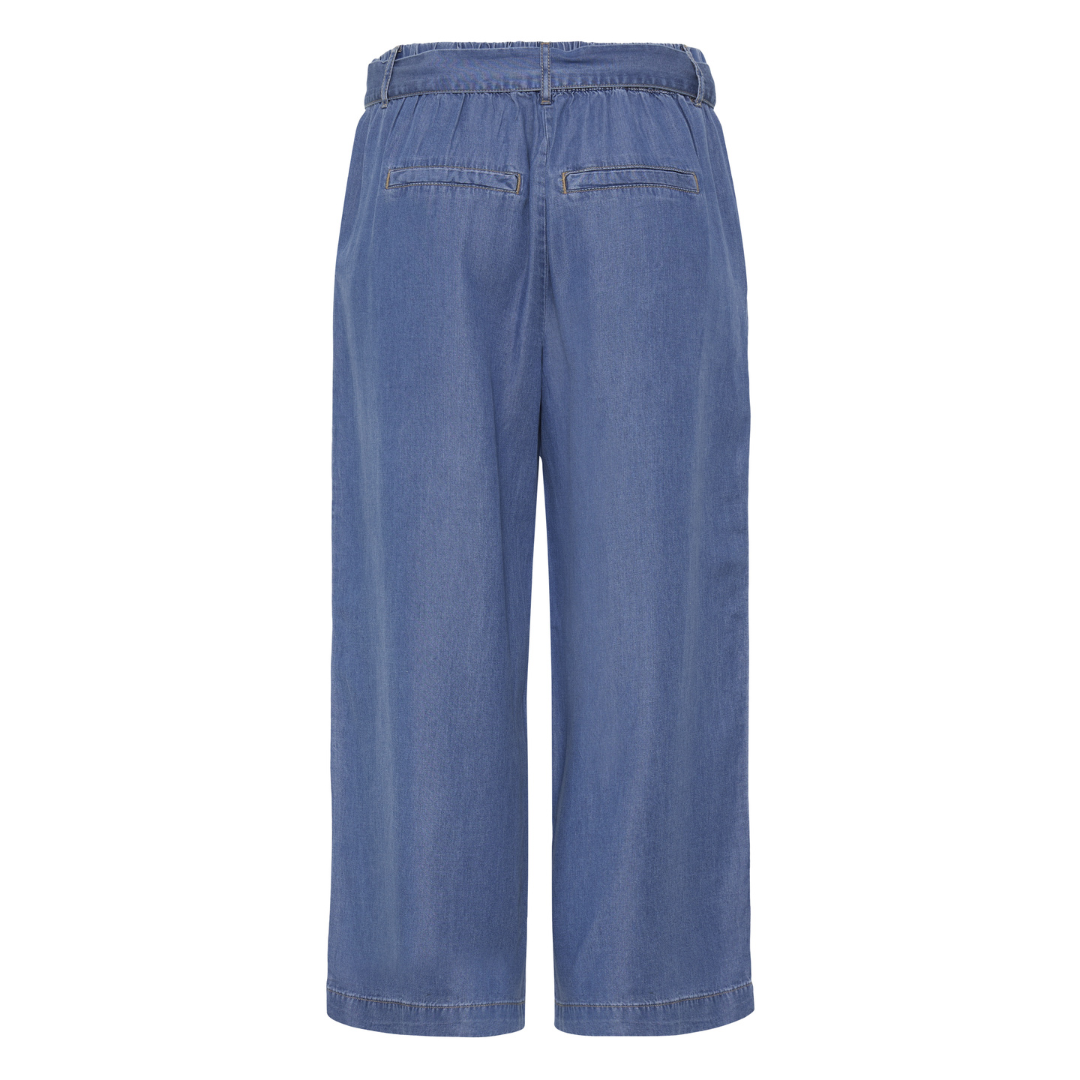 B Young Kosmo Crop Pants Mid Blue Denim 20818783