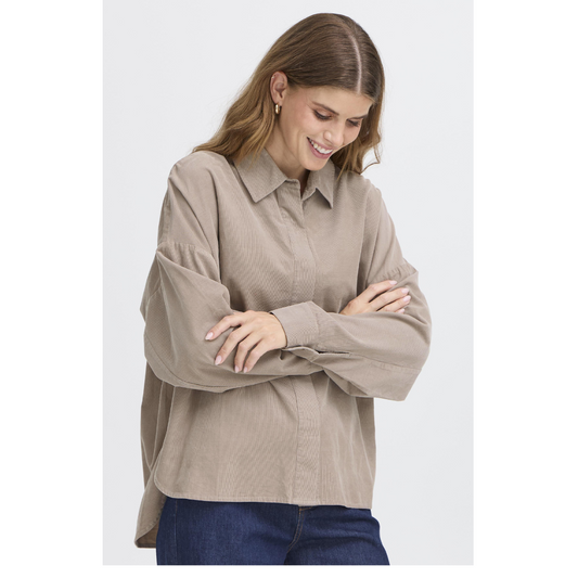 Fransa Cory Shirt Moon Rock 20617249