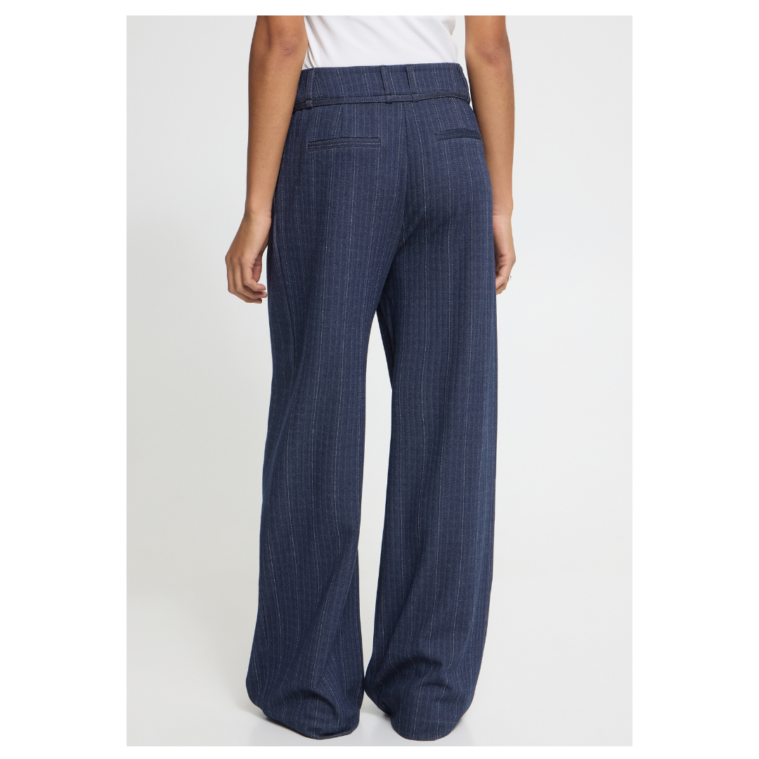 Ichi Kate Pinelle Wide Pants Dark Blue 20126820