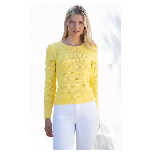 Marble Sheer Sweater Yellow 7348