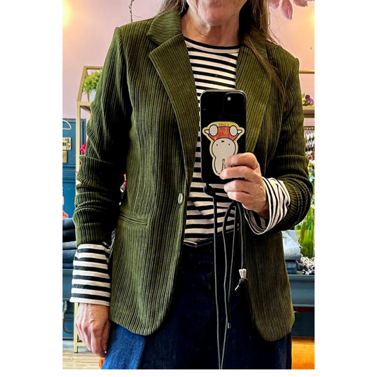 Ichi Kate Corduroy Blazer Rifle Green 20124970
