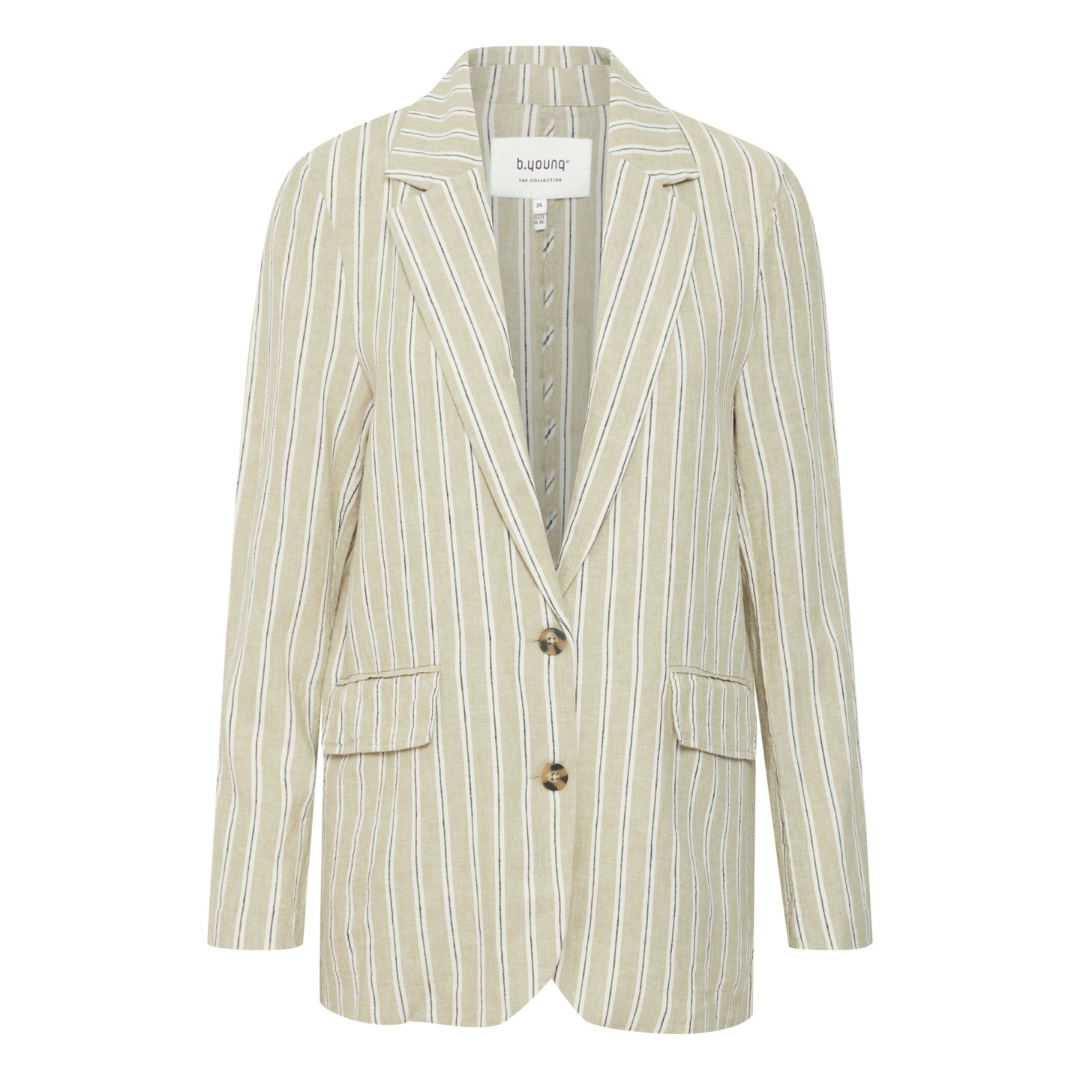 B Young Falakka Blazer Tea Stripe Mix 20814547