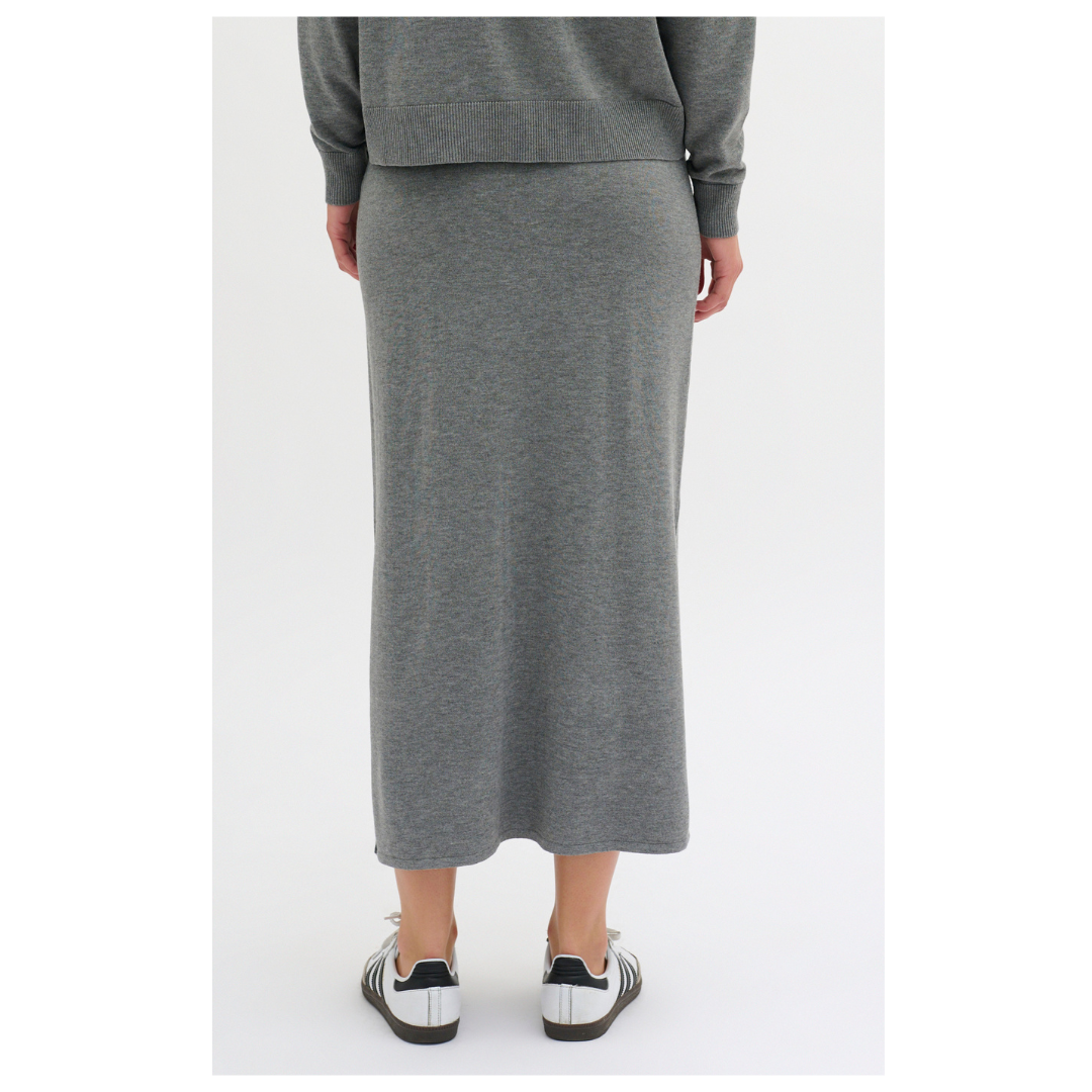 My Essential Wardrobe Emma Knit Skirt Smoked Pearl  10704615
