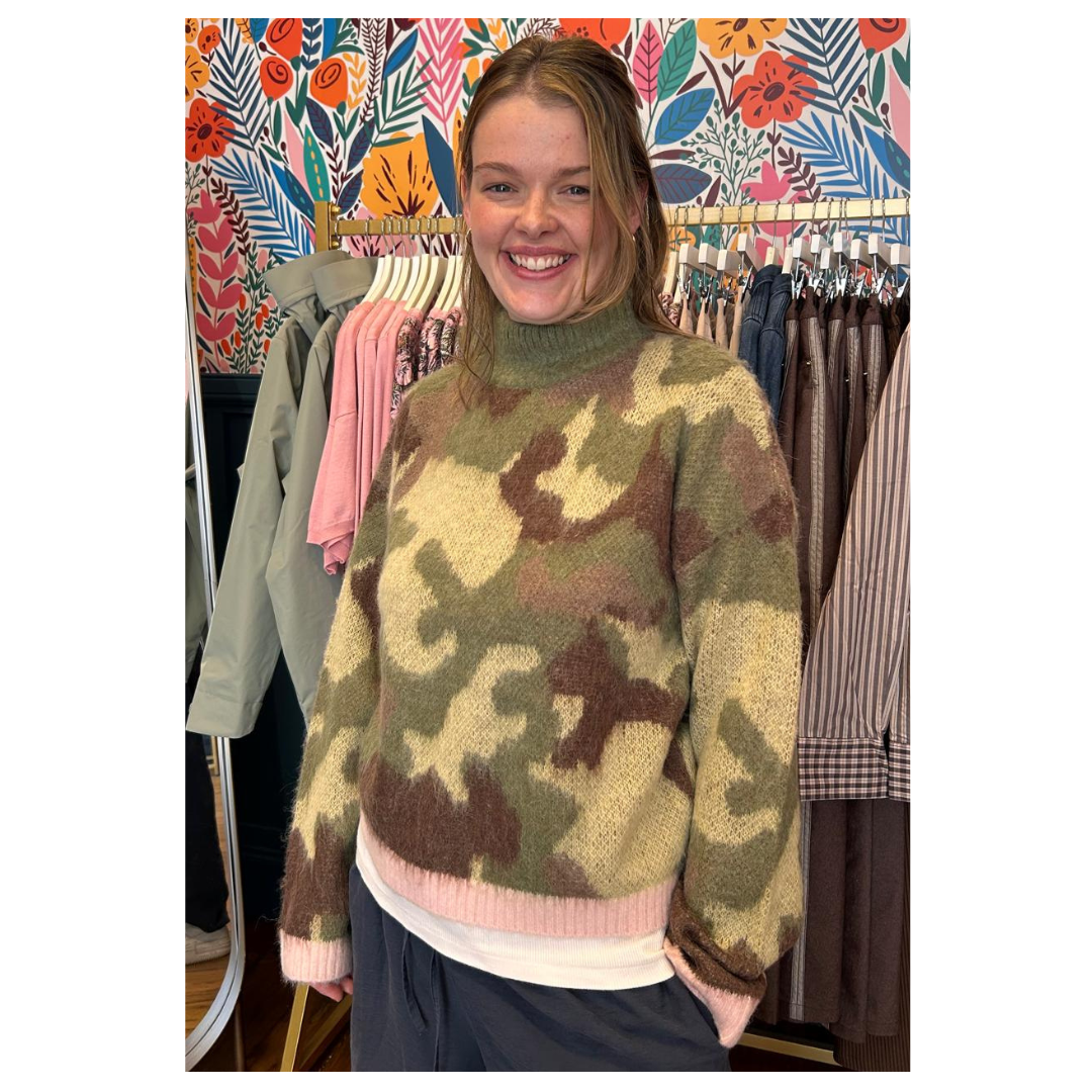 Numph Nucamu Pullover Calla Green 707195