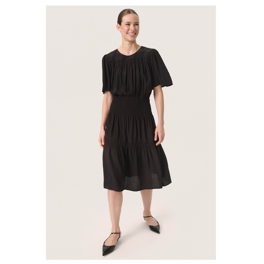 Soaked in Luxury Layna Smock Dress Black 30407725