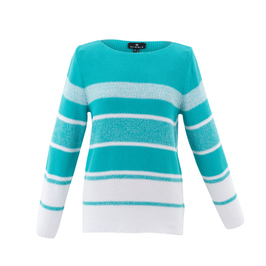 Marble Sweater Stripes Torquoise 7445