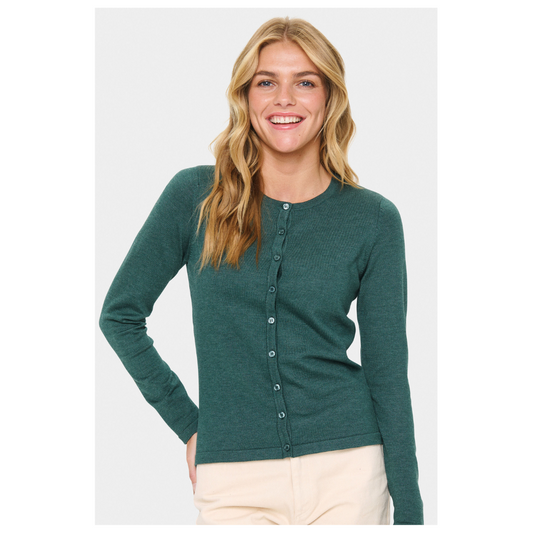 Saint Tropez Mila R Neck Cardigan June Bug 30500005