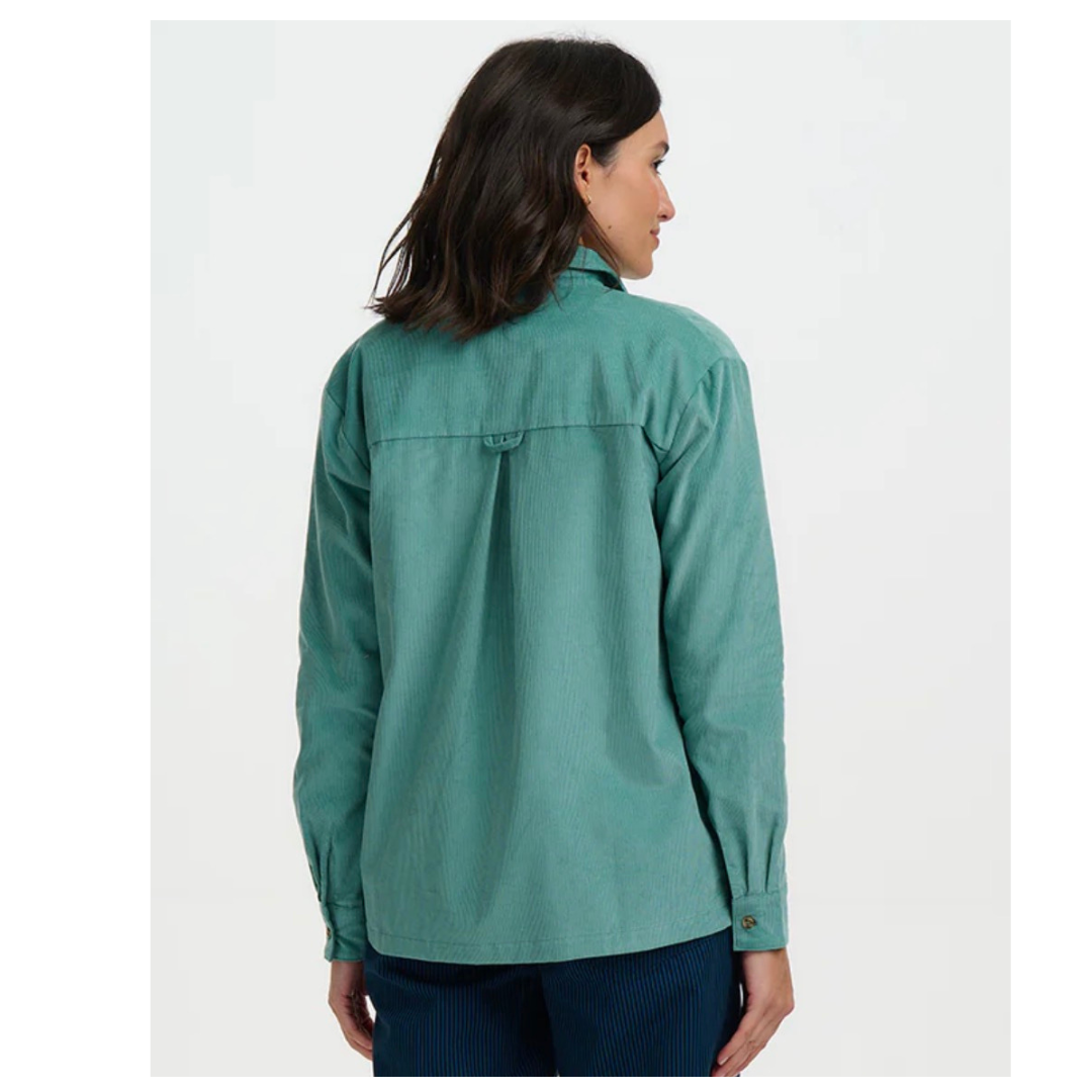 Sugarhill Brighton Karina Overshirt Teal Cord J0022