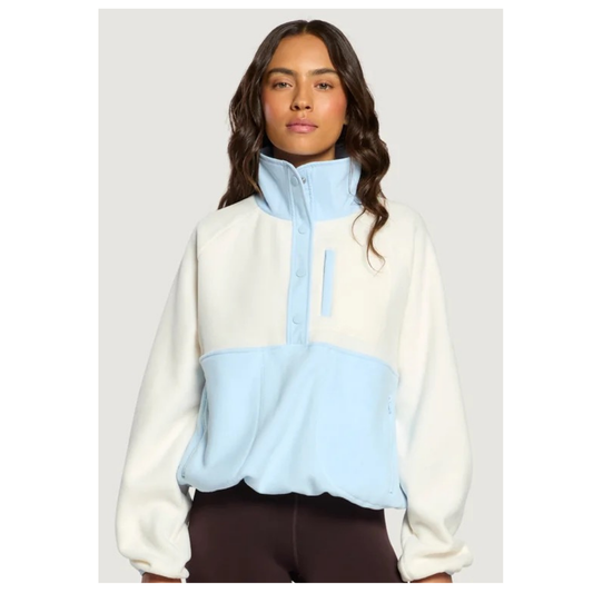 GymplusCoffee Snap Polar Half Zip Fleece Glacial Blue
