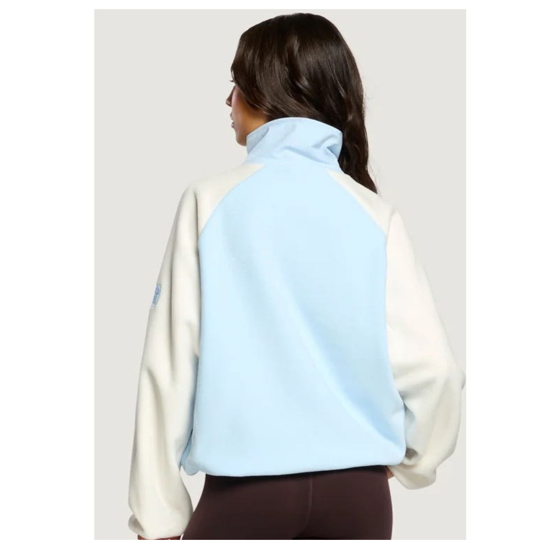 GymplusCoffee Snap Polar Half Zip Fleece Glacial Blue