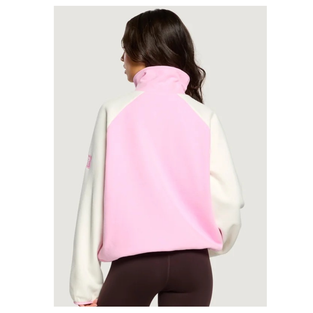 GymplusCoffee Snap Polar Half Zip Fleece Pink Blossom