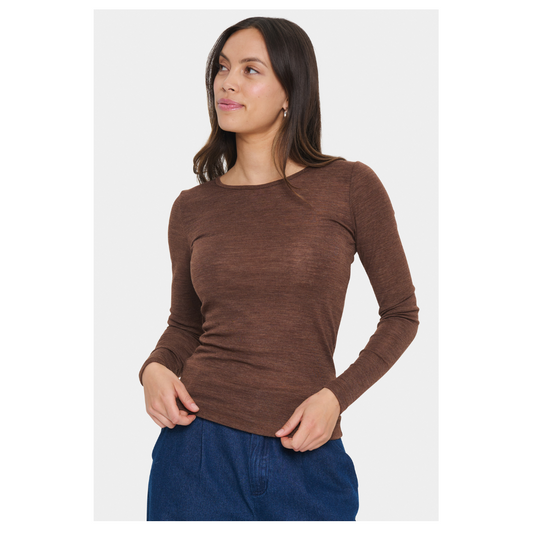Saint Tropez Garima Wool Blouse Fondue Fudge 30513525