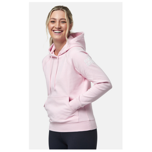 GymPlusCoffee Chill Pullover Hoodie Baby Pink