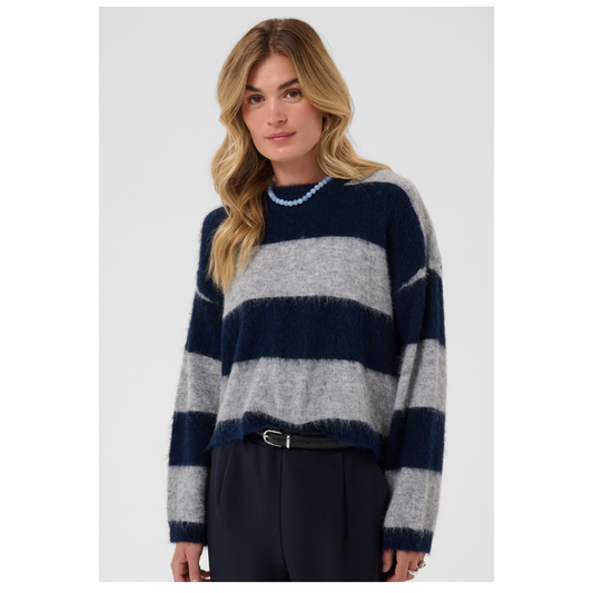 Saint Tropez Tayzie Pullover Navy Grey 30515375