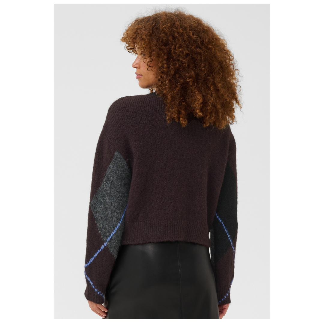 Kaffe Grith Knit Pullover Dark Grey Melange 10512015