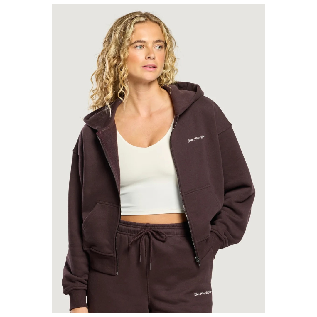 Gympluscoffee Daily Zip Hoodie Mocca Bean