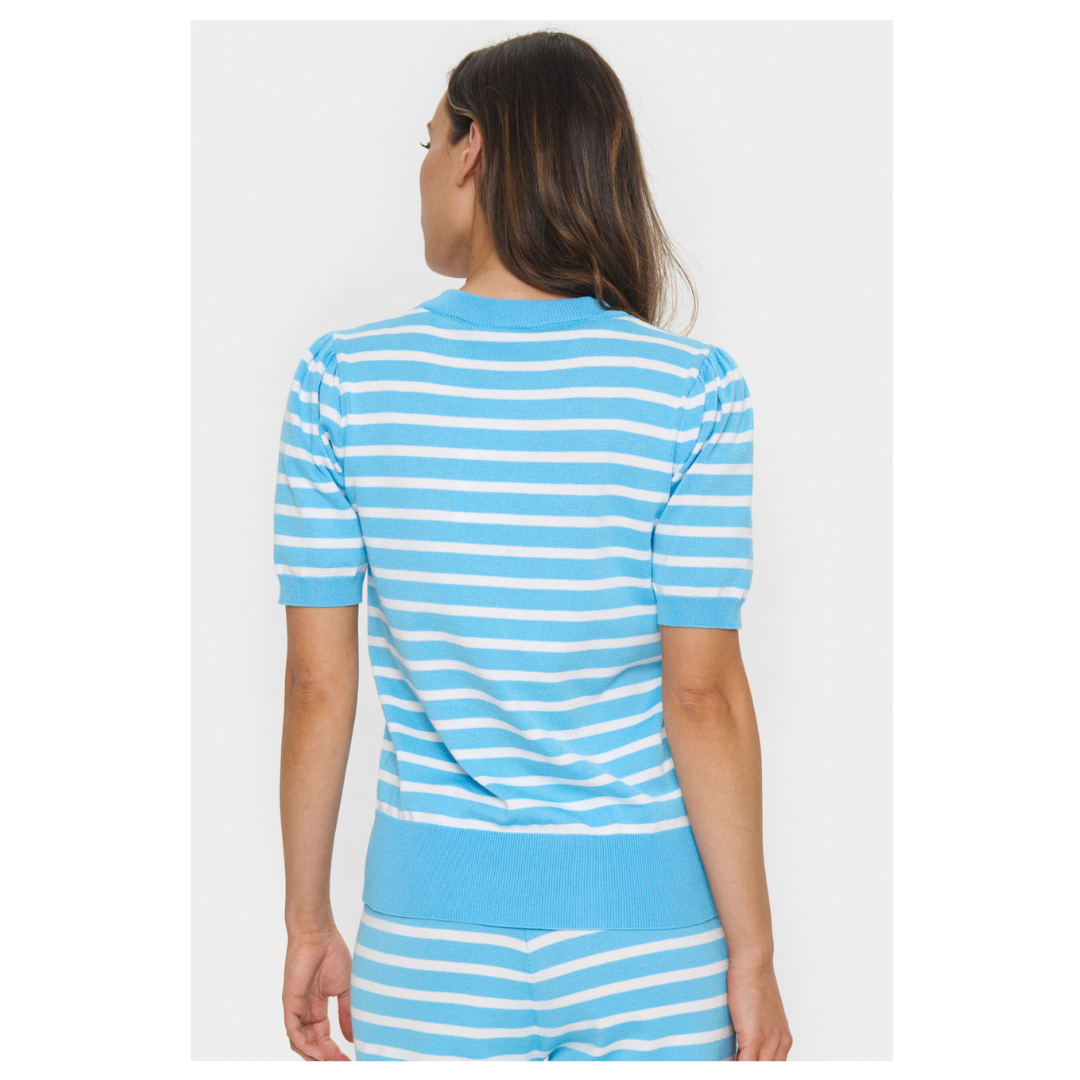 Saint Tropez Mila Striped Pullover Ethereal Blue Ice 30513768