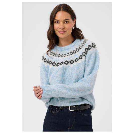 Kaffe Berta Pullover Blue Melange Grey 10512107