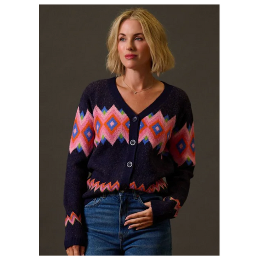 Sugarhill Brighton Izzy Cardigan Diamond Fairisle K0970
