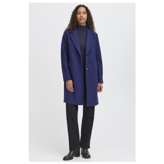 Ichi Jannet Coat Patriot Blue 120123145