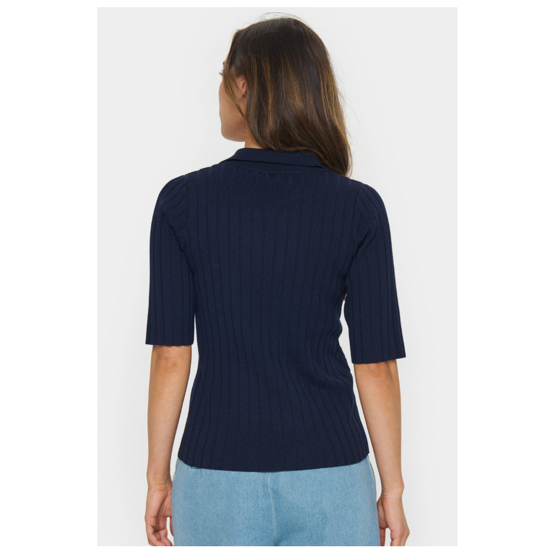 Saint Tropez Juanna Polo Pullover Baritone Blue 30513924