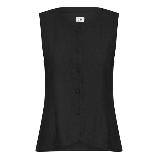 Ichi Linno Waistcoat Black 20122914