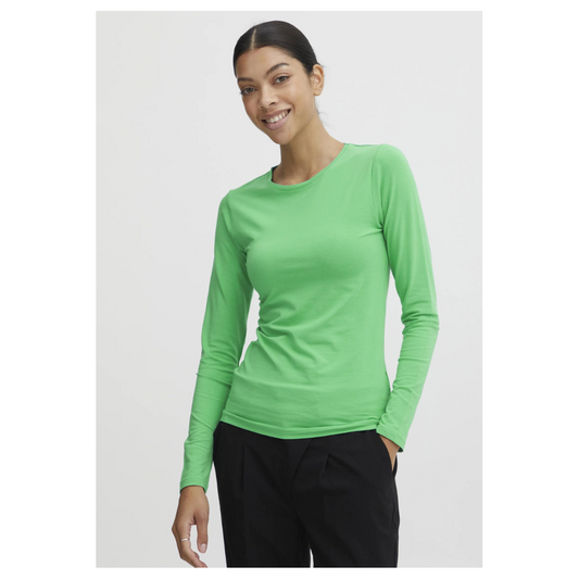 B Young Pamila Long Sleeved T Shirt Ming Green 20807594