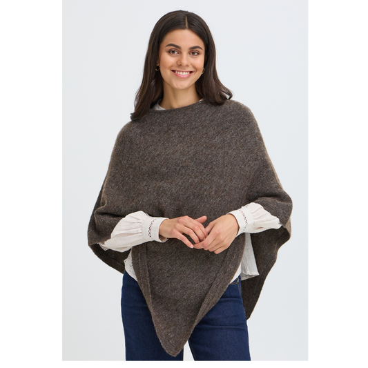 Fransa Sanny Poncho Hot Fudge 20615041