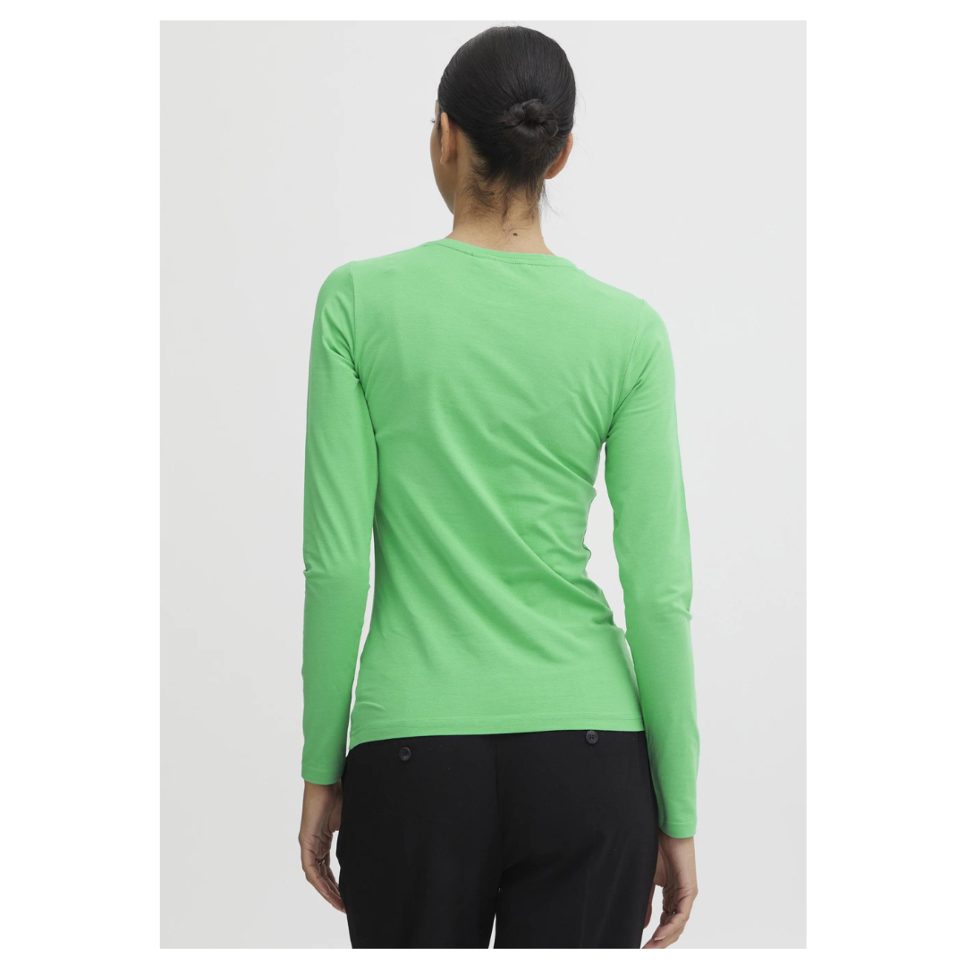 B Young Pamila Long Sleeved T Shirt Ming Green 20807594
