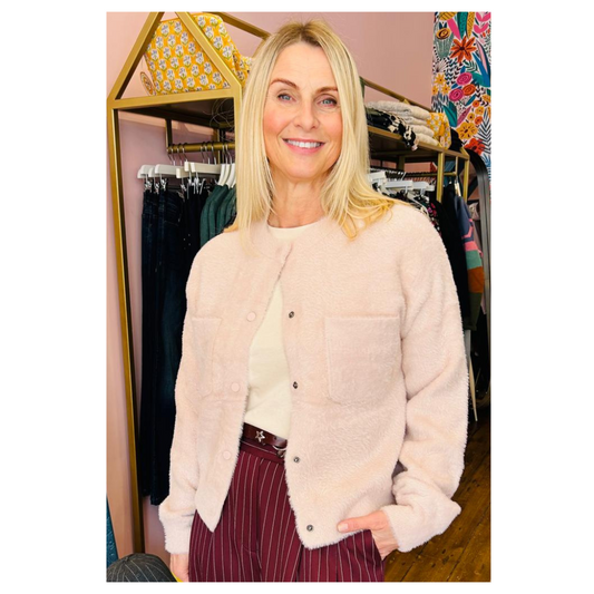 Alice Collins Sophie Knit Jacket Blush 035A512