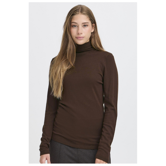 Ichi Mafa Rollneck Pullover Coffee Bean 103646