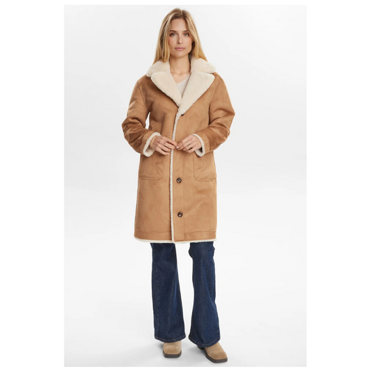 Numph Nuelliot Reversible Coat Cognac 705664