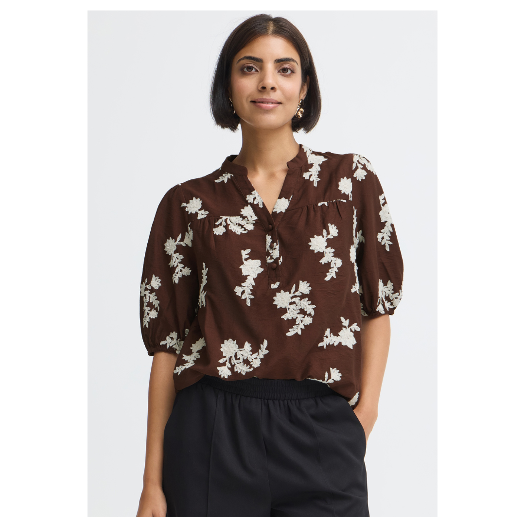 Fransa Jofinas Blouse Hot Fudge 20619382
