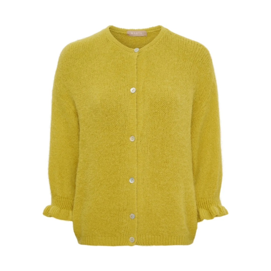 Marta Du Chateau Juliana Cardigan Mustard