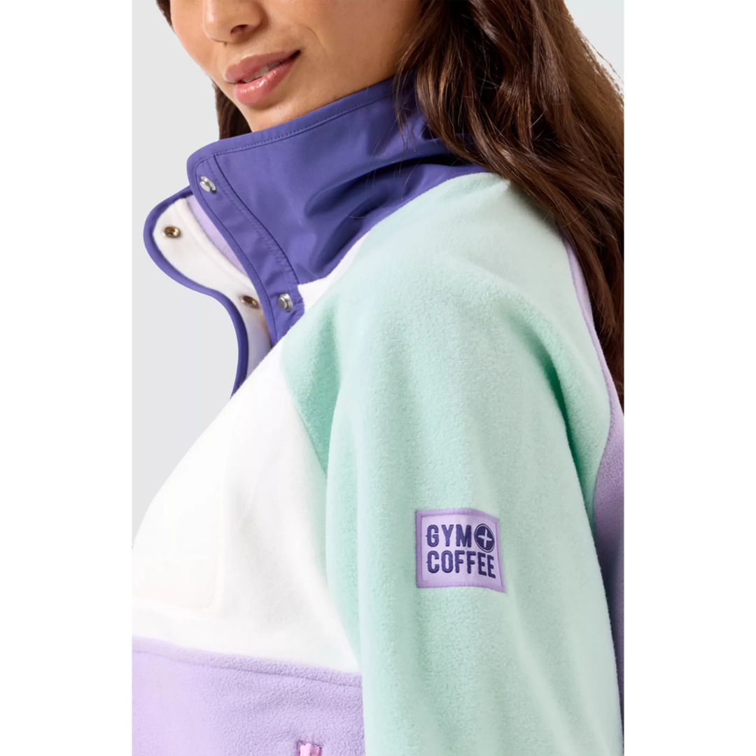 GymPlusCoffee Snap Polar Fleece Lilac Mint