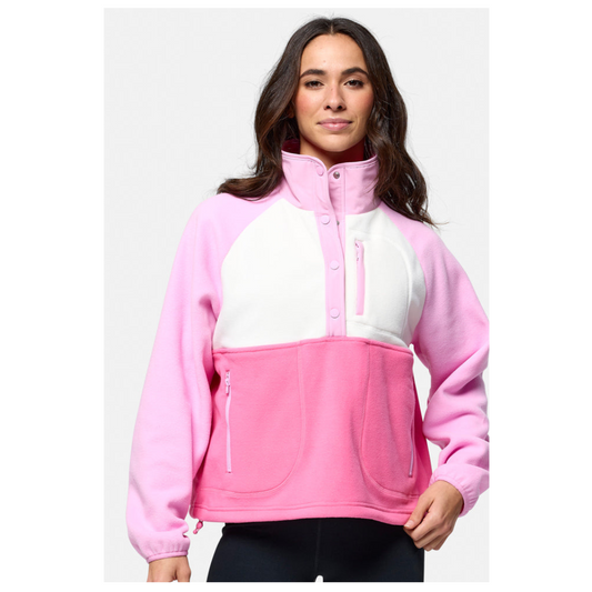 GymPlusCoffee Snap Polar Fleece Cotton Candy