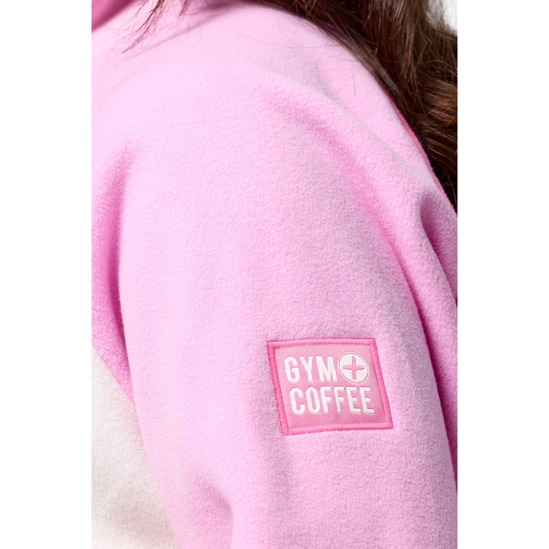 GymPlusCoffee Snap Polar Fleece Cotton Candy