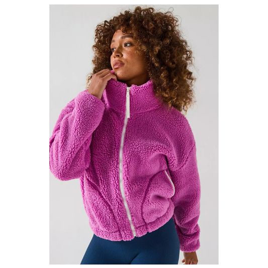 GymPlusCoffee Industry Fleece Jacket Crisp Pink