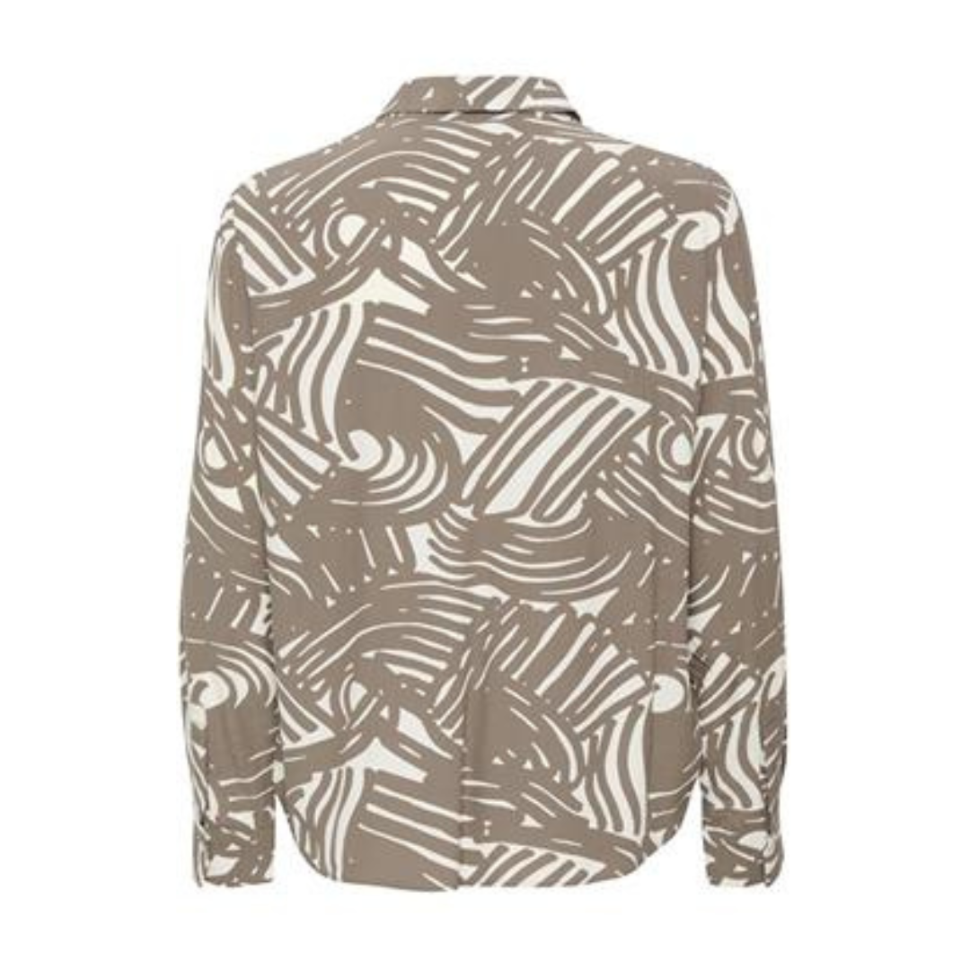 Soaked in Luxury Marian Shirt Walnut 30407402