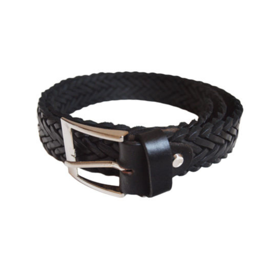 Berber Leather Ladies Braided Belt Black & The Perfect Style