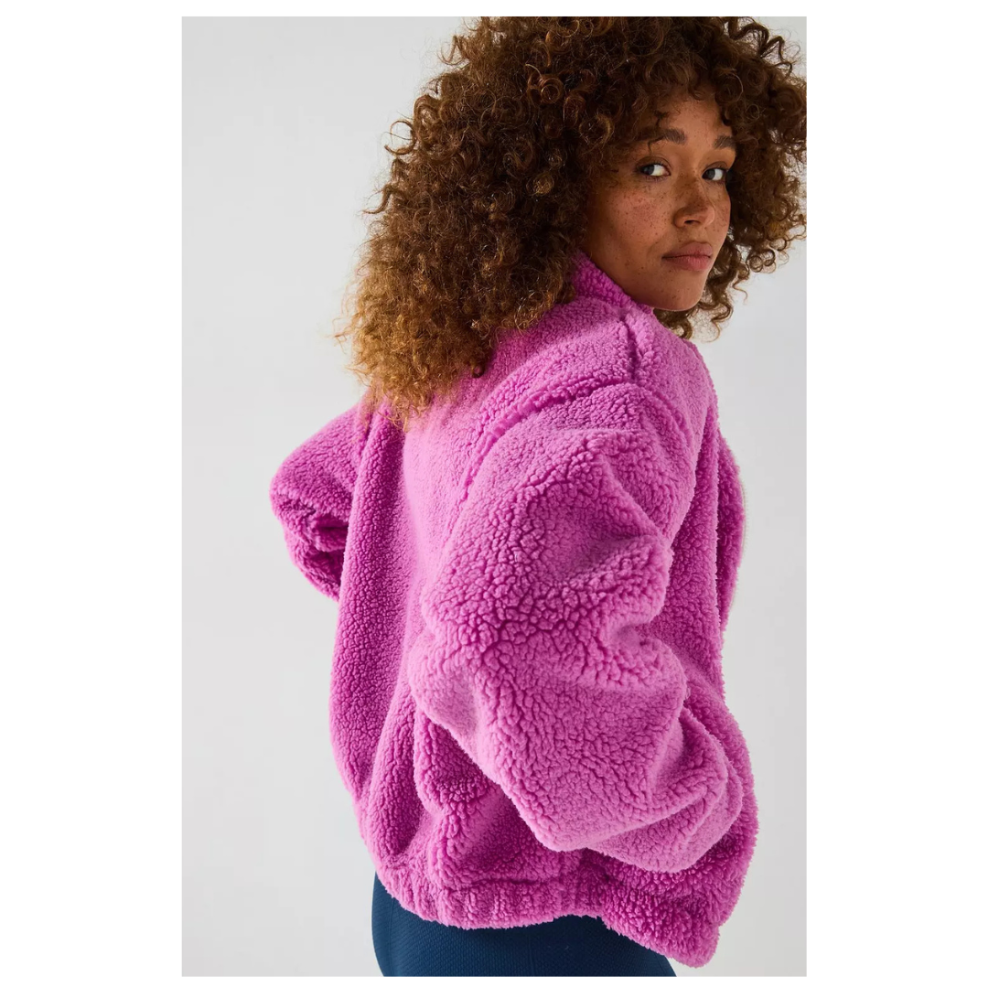GymPlusCoffee Industry Fleece Jacket Crisp Pink