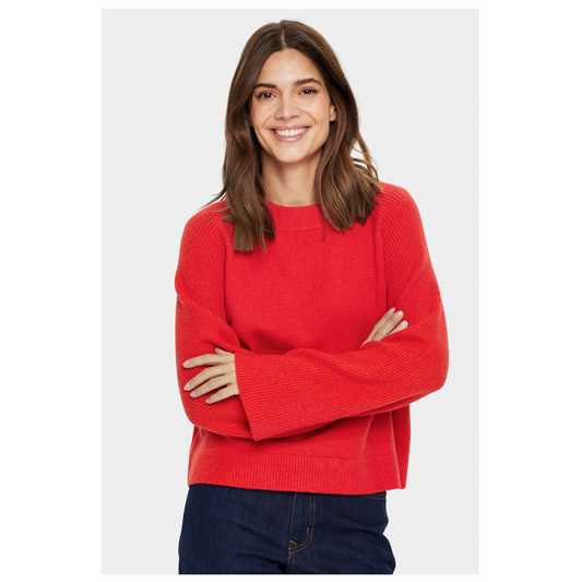 Saint Tropez Inva Pullover Flame Scarlet 30513739