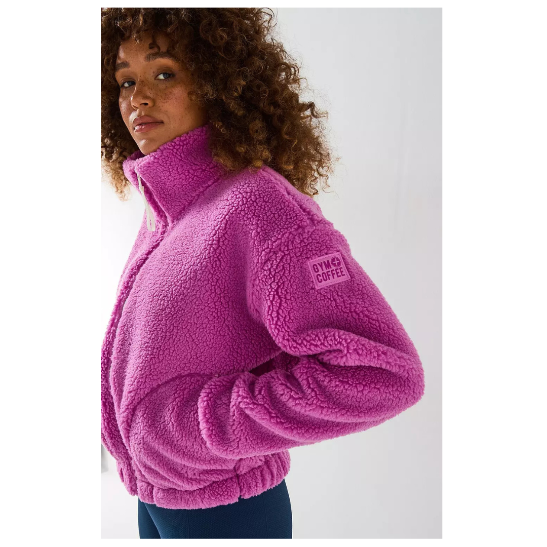 GymPlusCoffee Industry Fleece Jacket Crisp Pink